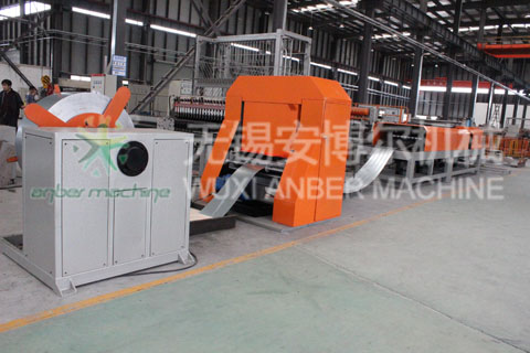 Controlling system of rib lath production line